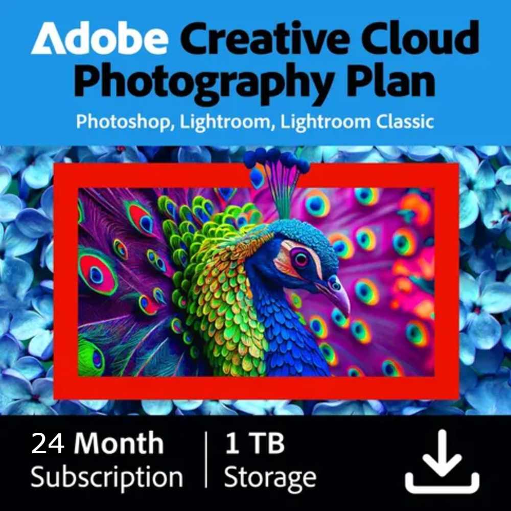 Adobe Creative Cloud Photography Plan - 1TB cloudopslag - 24 maanden/1 apparaat - Meertalig (PC/Mac)